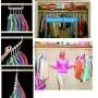JUNRON Best Design 8pcs Clothes Hanger Drying Rack Space Saving Hangers Storage Racks Holder, Clothes Drying Rack - Laundry Room Drying Rack, Foldable Drying Rack, Folding Hanger, Clothes Hangers