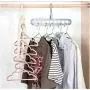 10pcs Random Color Space Saving Organizer Storage Rack Buckle Anti-Slip Hanger 9 Hole Multilayer Windproof Clothes Hanger Fixed Holder 10pcs Random Color Space Saving Organizer Storage Rack Buckle Anti-Slip Hanger 9 Hole Multilayer Windproof Clothes Hanger Fixed Holder