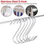 10 Pack S Shaped Hooks Stainless Steel Metal Hangers Hanging Hooks for Kitchen, Work Shop, Bathroom, Garden