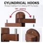 Modern Swivel Hook Coat Hook Rack Heavy Duty, Wall Mounted Wood Folding Swing Arm, Towel Hooks with 5 Foldable Arms Towel Clothes Hanger, Hook Holder Organizer for Kitchen Garage