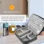 Procase Travel Jewelry Case Organizer Bag, Soft Padded Double Layer Jewelry Carrying Pouch Portable Jewelry Storage Boxes Holder for Earrings, Rings, Necklaces, Bracelets, and Chains ?Black