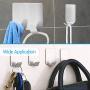 BUNDLEPRO Pack of 20 Adhesive Hooks, Heavy Duty Stainless Steel Wall Hangers for Coats, Bags, Towel, Kitchen Utensils, Tools, Rust Proof, Waterproof, for Bedroom, Kitchen, Bathroom or Office