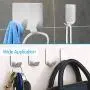 BUNDLEPRO Pack of 20 Adhesive Hooks, Heavy Duty Stainless Steel Wall Hangers for Coats, Bags, Towel, Kitchen Utensils, Tools, Rust Proof, Waterproof, for Bedroom, Kitchen, Bathroom or Office