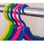 Kentop 5 PCS Plastic Portable Folding Clothes Hangers Clothes Drying Rack Anti-Slip Groove Travel