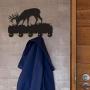 LXH Sika Deer Silihouette Wooden Hanger Christmas Unique Gift Clothes Hat Key Hook/Coat Rack/Wall Hook Modern Home Decoration Wall Stickers Kitchen Bathroom Towel Hook,Black