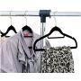 10Pcs Random Color 42cm Adult Slip-Resistant Metal Hanger Clothes Hanging Multicolour Hangers for Clothes