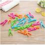 24Pcs Random Color Laundry Clothes Pins Hanging Pegs Clips Plastic cabides Hangers Racks Clothespins Kitchen Quality Hangers for Clothes