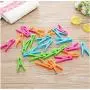 24Pcs Random Color Laundry Clothes Pins Hanging Pegs Clips Plastic cabides Hangers Racks Clothespins Kitchen Quality Hangers for Clothes