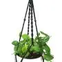 Macrame Plant Hanger & Holder, Hanging Planter 4 Legs Double Deck For 8 inch to 10 inch Two Pots Indoor Outdoor Hanging Planter Hemp Rope 67 Inch with Metal ring (Cotton-Black) Macrame Plant Hanger & Holder, Hanging Planter 4 Legs Double Deck For 8 inch to 10 inch Two Pots Indoor Outdoor Hanging Planter Hemp Rope 67 Inch with Metal ring (Cotton-Black)