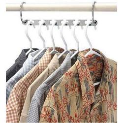 10Pcs Clothes Hanger Holders Save Space Wardrobe Clothing Organizer Racks Hangers for Clothes Decoration