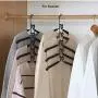 Clothes Hangers, 5 in 1 Detachable Multilayer Non-Slip Clothes Rack, Metal Rust-Free Wardrobe Clothes Rack, Space Saver Closet Storage Organizer (Black) Clothes Hangers, 5 in 1 Detachable Multilayer Non-Slip Clothes Rack, Metal Rust-Free Wardrobe Clothes Rack, Space Saver Closet Storage Organizer (Black)