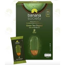 Banana Society Green Tea Dipped Solar Dried Banana 250g.