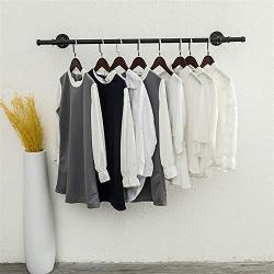 Quisilife Creative Clothing Display Stand On The Wall Thickening Clothes Shelf Clothing Store Wall Hangers Retro Wall Hanging Clothing Rack Coat and Hat Rack (Color : Black, Size : 13100)