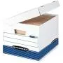 Bankers Boxes SYSTEMATIC Medium-Duty Storage Boxes, FastFold, Attached Flip-Top Lid, Letter/Legal, Case of 12 (0005502)