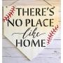 Baseball Home Plate Door Hanger, Theres No Place Like Home Baseball Wall Sign - Sports Decoration