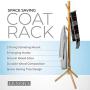 LENDRA Deluxe Wooden Coat Rack Tree ? 8 Hook Adjustable Height Hat, Jacket and Sweater Hanging Stand ? Easy Assembly ? Elegant Design for Home or Office Hall and Entryway LENDRA Deluxe Wooden Coat Rack Tree ? 8 Hook Adjustable Height Hat, Jacket and Sweater Hanging Stand ? Easy Assembly ? Elegant Design for Home or Office Hall and Entryway