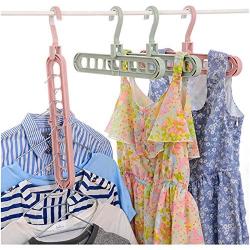 10PC Random Color Multi-Port Support Circle Clothes Hanger Clothes Drying Rack Multifunction Plastic Scarf Clothes Hangers Hangers Storage Racks