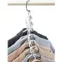 6Pcs Clothes Hanger Holders Save Space Wardrobe Clothing Organizer Racks Hangers for Clothes