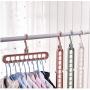 Multi-Function 360 Rotating Magic Hanger Nine-Hole Rotating Baby Clothes Hanger Wardrobe Drying Racks Home Storage Hangers 10pcs Random Color