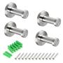 Sumnacon Brushed Stainless Steel Towel Hook, 4 Pcs Wall Mount Robe Coat Hangers Holder - Heavy Duty Contemporary Towels Hooks for Bedroom, Bathroom, Living Room, Fiting Room, Office Etc (2 Inch)