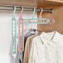 AYOTALL 6 Pack Magic Clothes Hanger 9-Hole Hanger Multifunctional Heavy Duty Plastic Magic Hook Rotatable Space Saving Storage Organizer for Wrinkle-Free Shirts, Pants, and Coats - Beige
