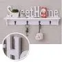Sweet Home Key Hook Home Decoration Hanger Plastic Wood Wall Mounted Hanger Shelf/Coat Hat Clothes Rack 3pcs