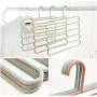 Pants Hangers Holders Multifunction Trousers Hanger Storage Rack Clothes Hanger Tie Scarfs Belt Towel Non-Slip Magic Hanger 5PC Color Random Pants Hangers Holders Multifunction Trousers Hanger Storage Rack Clothes Hanger Tie Scarfs Belt Towel Non-Slip Magic Hanger 5PC Color Random
