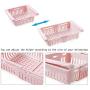 MOGOI Retractable Fridge Drawer Organizer, Kitchen Refrigerator Fridge Storage Boxes Keep Fridge Tidy Shelf Holder Food Container Baskets Storage Containers Magnet Set for Fruits Drink Juice Vegetables