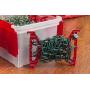 IRIS USA, WFB-45LW, Wing-Lid Storage Boxes with 4 Light Wraps, Red, 1 Pack