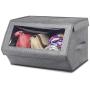 Whitmor 6283-7045 Stackable Window Box, Crosshatch Gray