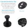 APLusee Matte Black Robe Towel Hook, Stainless Steel Modern Coat Hook, Utility Shower Towel Hanger for Bathroom Kitchen Home Storage