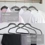 MIZGI Premium Velvet Hangers (Pack of 50) Heavyduty - Non Slip - Velvet Suit Hangers Gray - Copper/Rose Gold Hooks,Space Saving Clothes Hangers (Grey) MIZGI Premium Velvet Hangers (Pack of 50) Heavyduty - Non Slip - Velvet Suit Hangers Gray - Copper/Rose Gold Hooks,Space Saving Clothes Hangers (Grey)