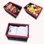 Henf 55L Collapsible Plastic Storage Box, Durable Stackable Utility Crates with Lid, Foldable Trunk Organizer for Home & Garage Organization,Black