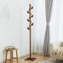 GJM Shop Bedroom Solid Wood Coat Rack Landing Hall Simple Clothes Hanger Entrance Oak Creative Vertical Racks 1864545cm (Color : 2)
