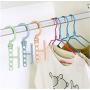 10PC Random Color Household Drying Laundry Hook 360 Degree Rotating Layers Clothes Hanger Holder Classify Windproof Modern 5 Circle Antislip