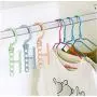 10PC Random Color Household Drying Laundry Hook 360 Degree Rotating Layers Clothes Hanger Holder Classify Windproof Modern 5 Circle Antislip