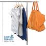 Basics Hardware Elegant Commercial Grade Clothing Garment Rack, Extendable Hanging Rack, Chrome Rolling Rack