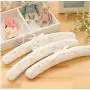 White Khaki Cotton Fabric Padded Clothes Hanger for Kids Children, Cute Pretty Flower Coat Hanger for Girl 10 Pcs Random Color