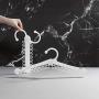 Fdit1 5pcs Multifunctional Hanger Laundry Drying Rack Clothes Hanger for Drying Socks Towels ABS Material(3#)