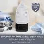 Professional Grade 1700W Steam Iron for Clothes with Rapid Even Heat Scratch Resistant Stainless Steel Sole Plate, True Position Axial Aligned Steam Holes, Self-Cleaning Function