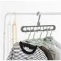 Multi-Function Folding Magic Hanger 10pcs Random Color Nine-Hole Rotating Magic Clothes Hanger Wardrobe Drying Clothes Home Bedroom Storage Holder