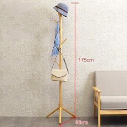 ZHHL Clothes Hanger Multifunctional Storage Unit Clothes Rack Easy Installation of Shelves Salon Bedroom Hanger (Color : Wood Color)