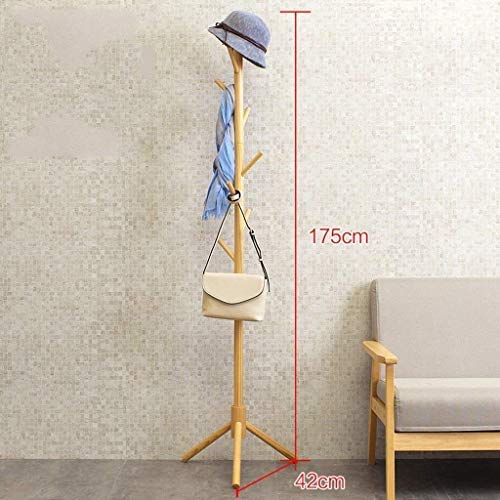 ZHHL Clothes Hanger Multifunctional Storage Unit Clothes Rack Easy Installation of Shelves Salon Bedroom Hanger (Color : Wood Color)