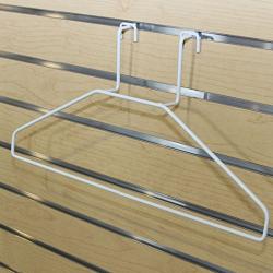 17" T-Shirt Jacket Wire Hanger Fits Grid Slatwall Pegboard White Lot of 12 NEW