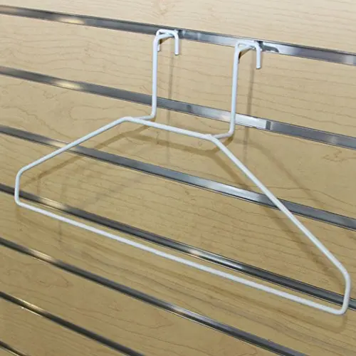 17&quot T-Shirt Jacket Wire Hanger Fits Grid Slatwall Pegboard White Lot of 12 NEW