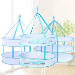 MOWANG Portable Folding Drying Rack Hanging Clothes Laundry Hangers Dryer Net For Underwears Women Lingerie Woollen Sweater Baby Garments (#1)