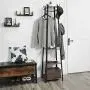 VASAGLE Industrial Coat Rack, Coat Stand with 3 Shelves, Hall Trees Free Standing with Hooks and Clothes Rail, Metal Frame ULCR80X VASAGLE Industrial Coat Rack, Coat Stand with 3 Shelves, Hall Trees Free Standing with Hooks and Clothes Rail, Metal Frame ULCR80X
