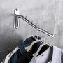 Wall Mounted Foldable Clothes Hanger Rack Coat Hook with Swing Arm Bathroom Towel Bar Drying Storage Organizer for Bedrooms Laundry Rooms Bathrooms Stainless Steel