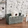 EZOWare Pack of 3 Paper Rope Woven Storage Baskets, Multipurpose Organizer Bins with Handles Perfect for Storing Small Household Item - Gray EZOWare Pack of 3 Paper Rope Woven Storage Baskets, Multipurpose Organizer Bins with Handles Perfect for Storing Small Household Item - Gray