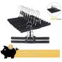 JS HANGER Metal Slack Hanger 12.6" clamp with Anti-Slip Coating for Pants and Skirts, 12-Pack